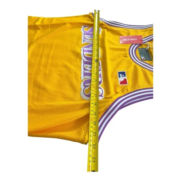 Full Send All Star Basketball Yellow Lakers Style Jersey Nelk Boys Men’s Size XL